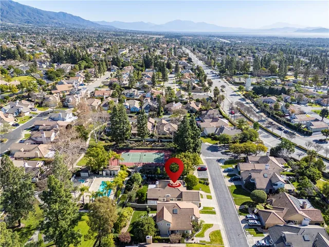 an aerial view of multiple house