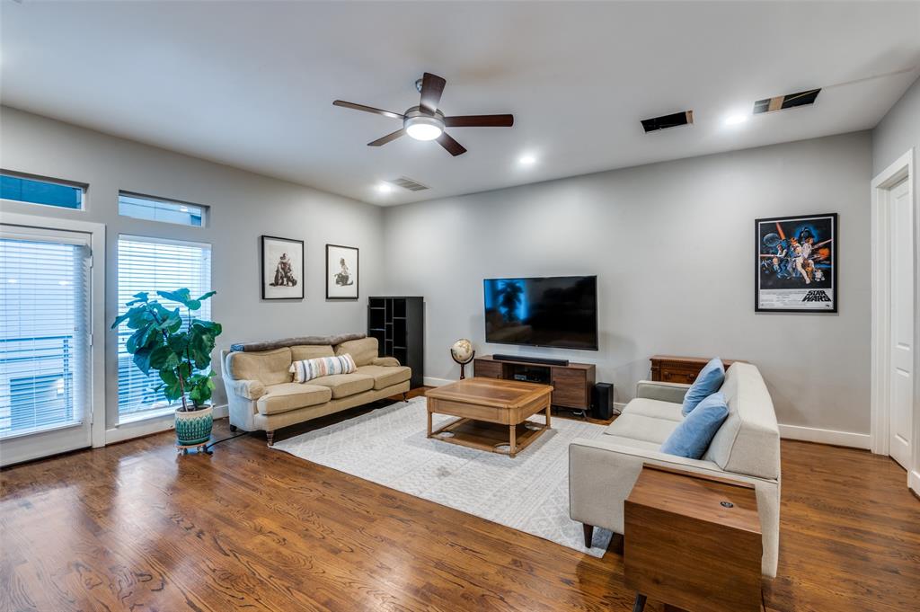 5618 Lindell Avenue, Unit 7 Dallas, TX 75206 - Photo 13 of 18 a living room with furniture and a flat screen tv