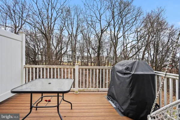 a deck view with a seating space