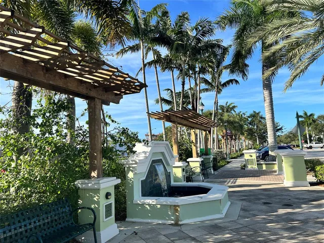 a backyard of a house with seating space