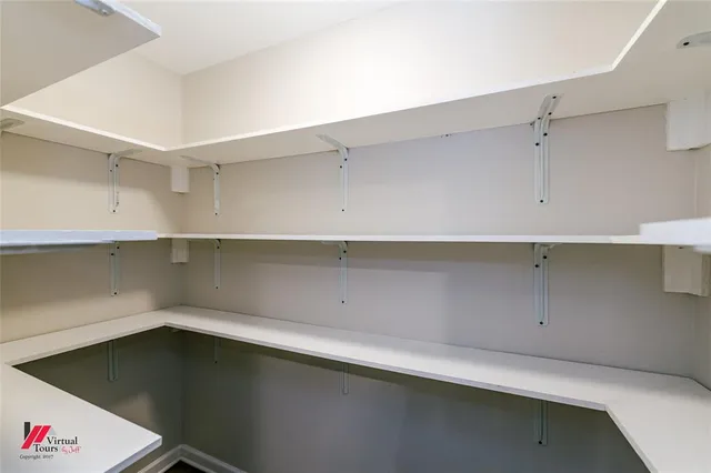 a close view of closet