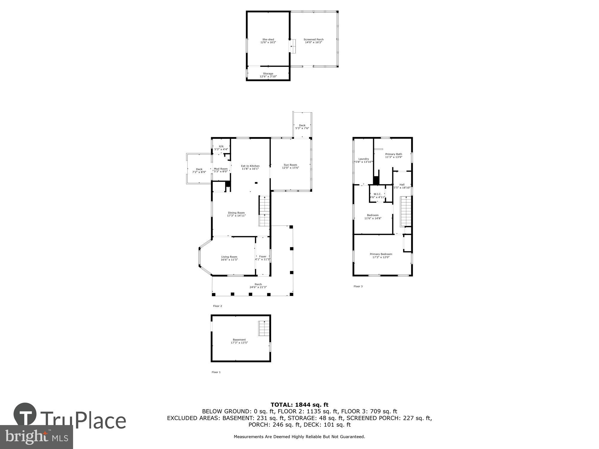 209 Rice Street Berryville, VA 22611 - Photo 71 of 71 Floor Plan of ALL spaces in this restored beauty!