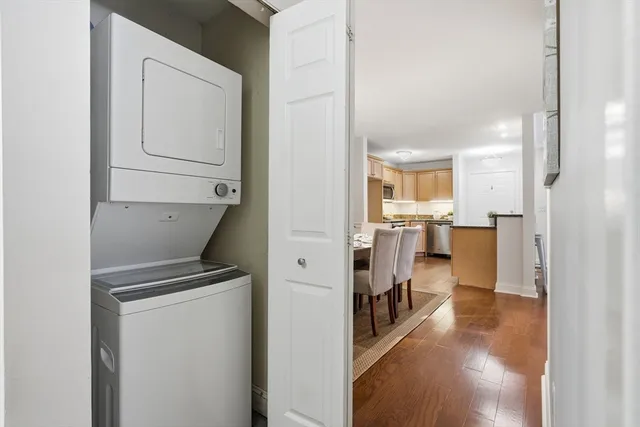 a view of a kitchen from the hallway