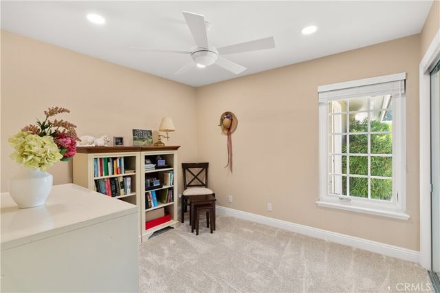 a room with furniture and a potted plant