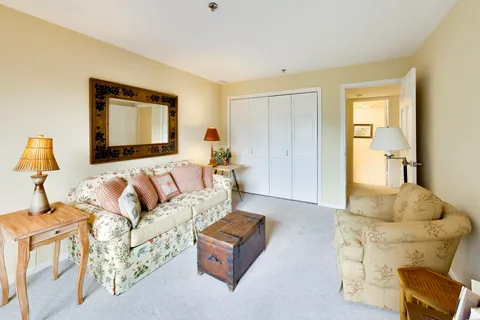 a living room with furniture and a couch