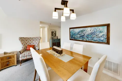 a workspace with furniture and window