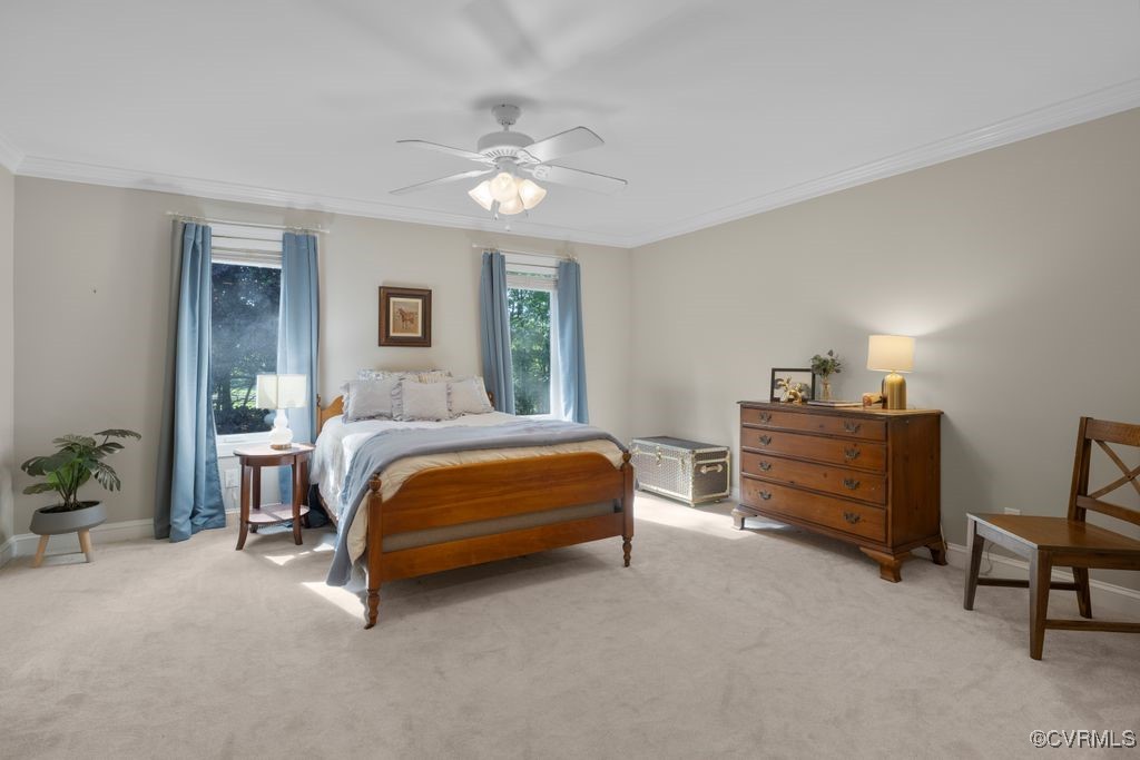 532 Fords Road Manakin-Sabot, VA 23103 - Photo 21 of 46 a bedroom with a bed and a chandelier