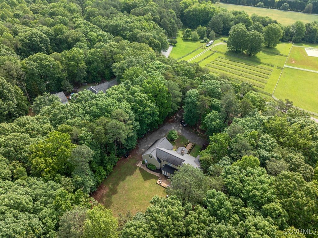 532 Fords Road Manakin-Sabot, VA 23103 - Photo 43 of 46 an aerial view of a house with pool outdoor seating yard and green space
