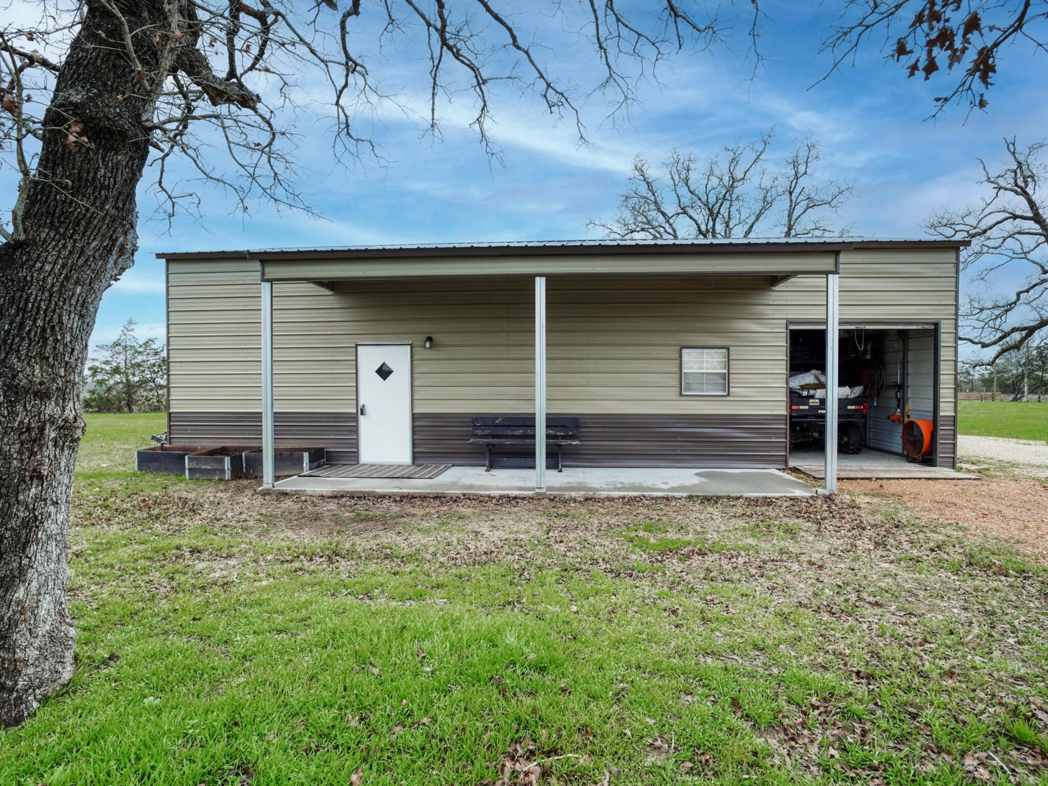 3747 Sparta Field Road Flatonia, TX 78941 - Photo 17 of 37 front view of a house with two trees
