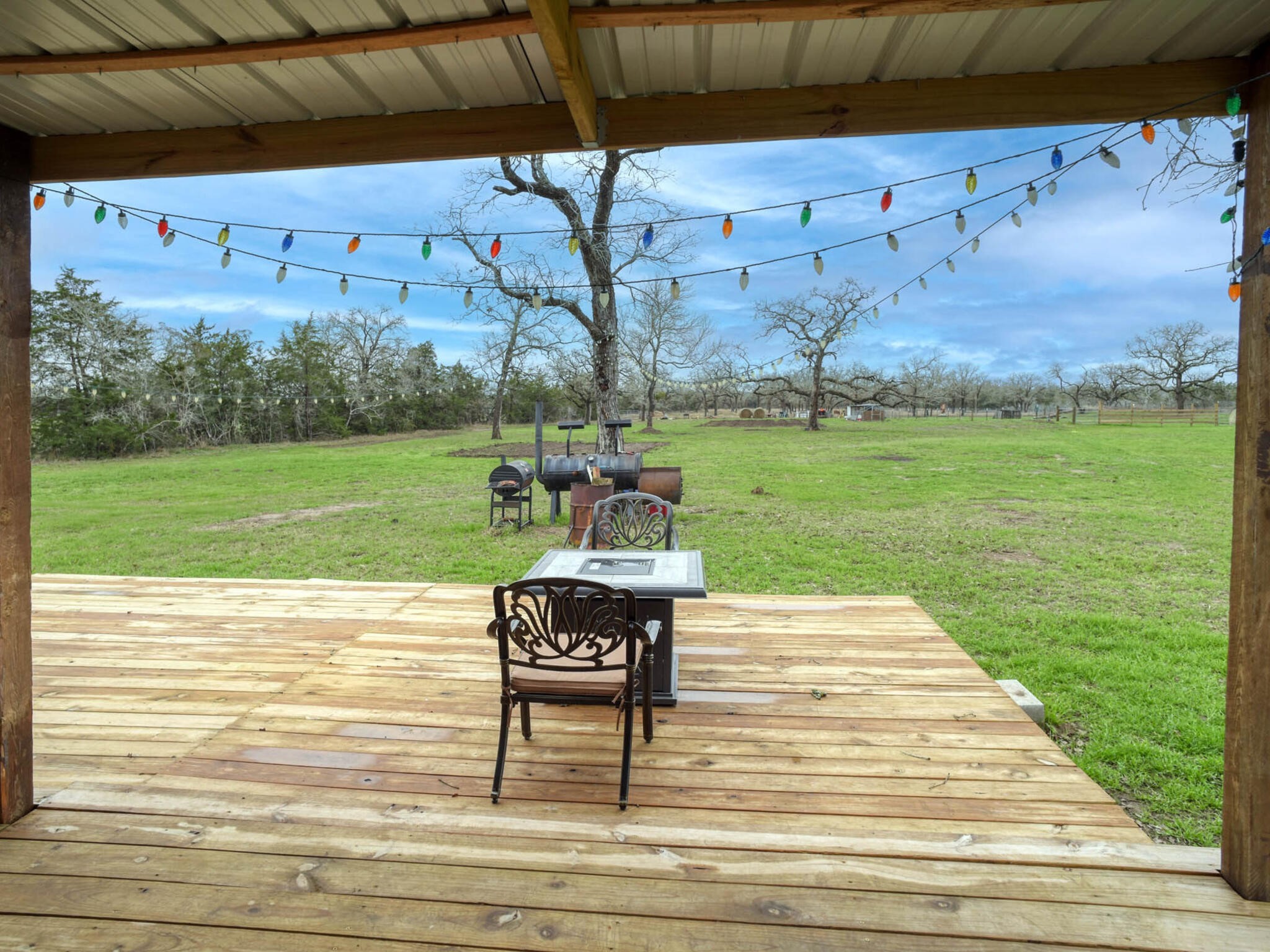 3747 Sparta Field Road Flatonia, TX 78941 - Photo 31 of 37 a view of a outdoor space with a garden and patio