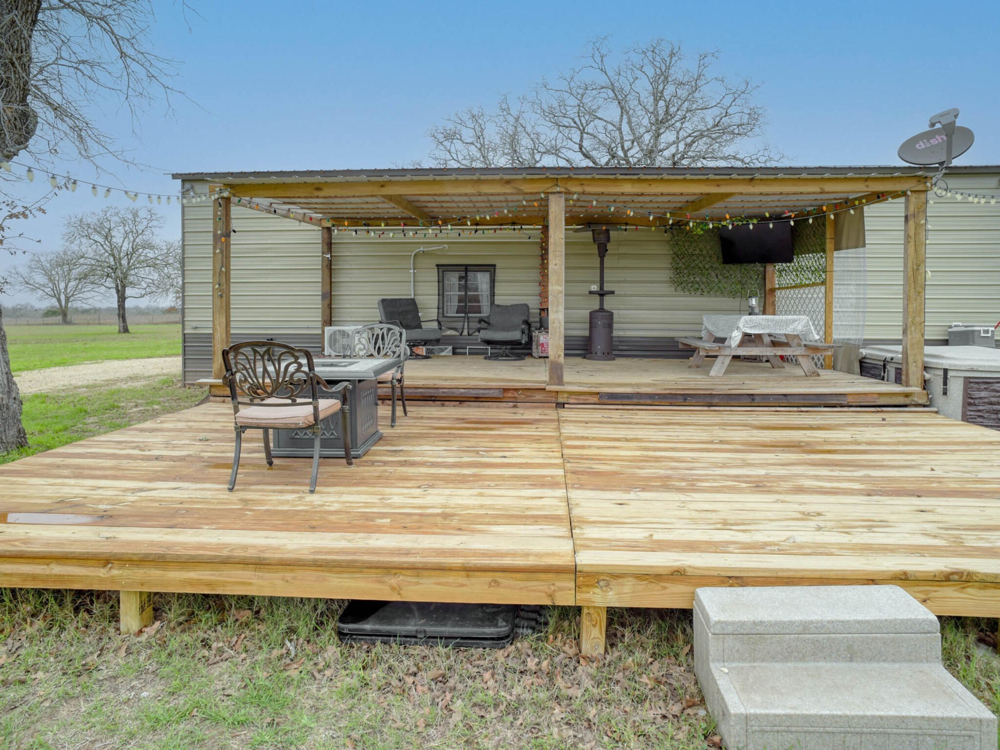 3747 Sparta Field Road Flatonia, TX 78941 - Photo 32 of 37 a view of swimming pool with outdoor seating and plants