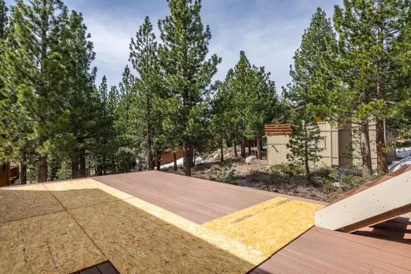 a view of a backyard of a house