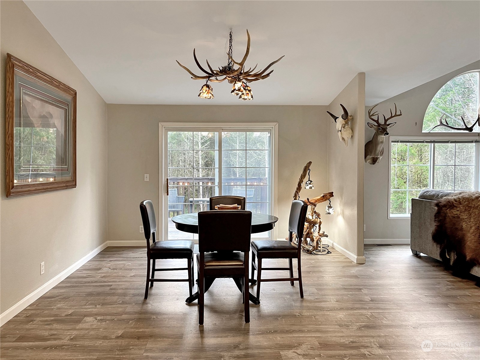 122 Cedar Springs Road Chehalis, WA 98532 - Photo 10 of 40 a view of a dining room with furniture window and wooden floor