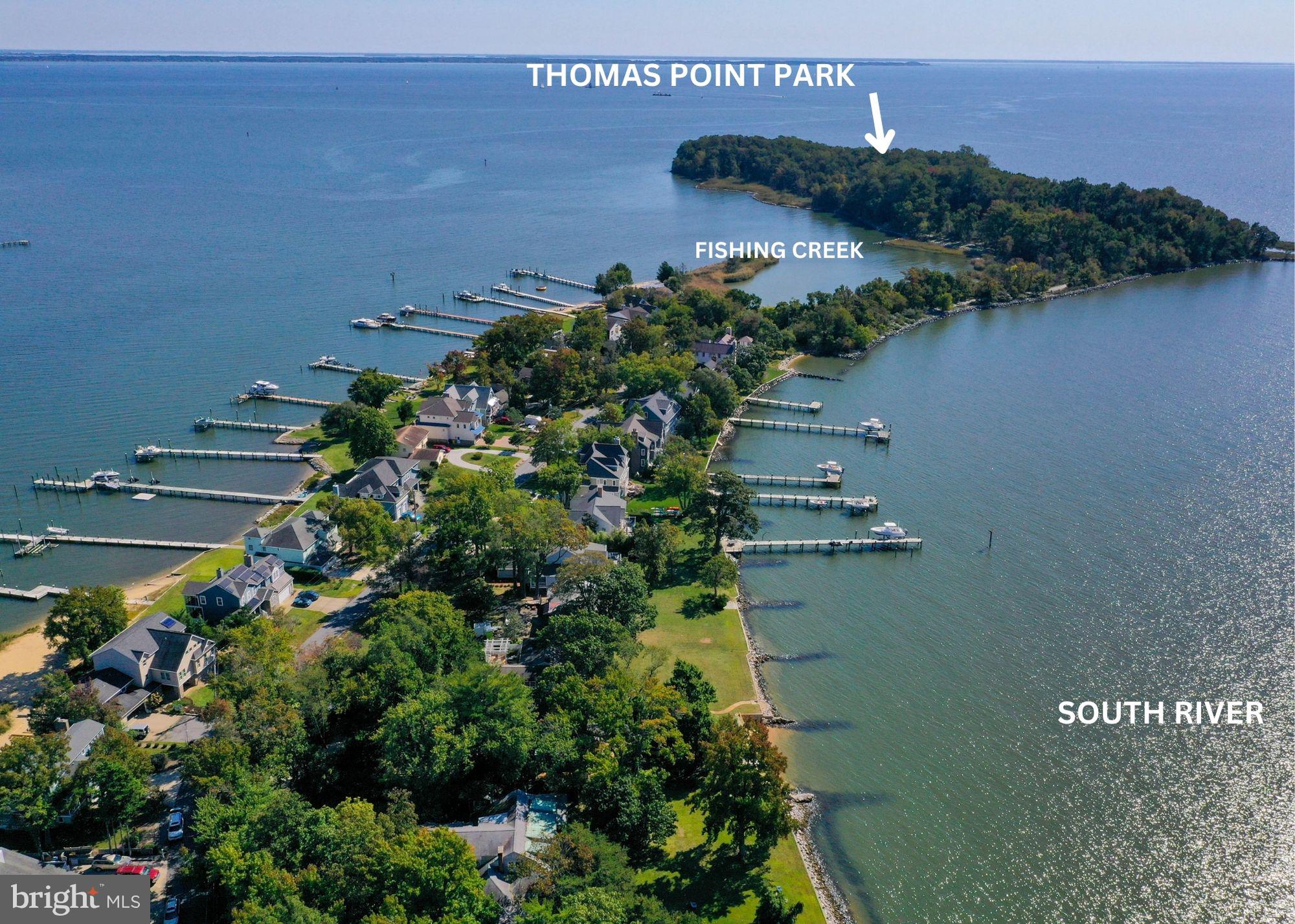 3736 Thomas Point Road Annapolis, MD 21403 - Photo 39 of 49 View looking Southeast towards Thomas Point Park