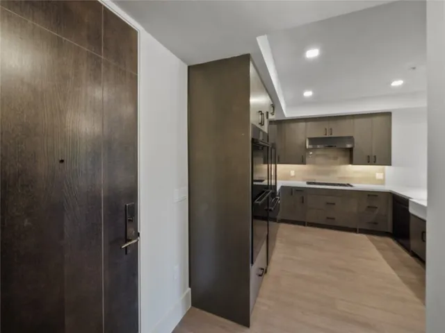 a large building with a street