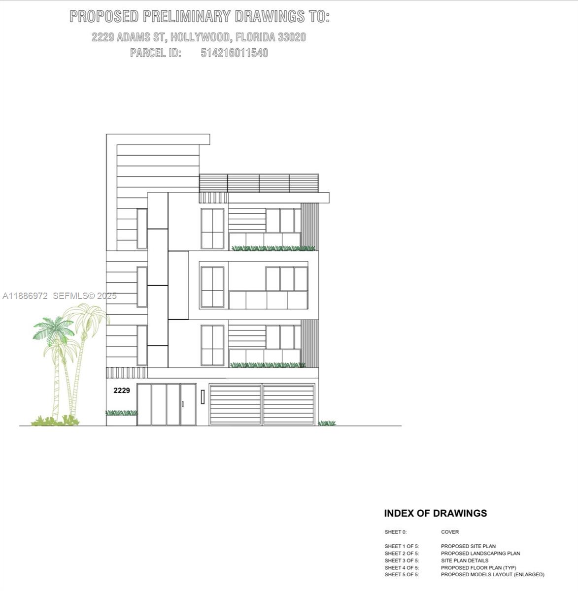 2229 Adams Street Hollywood, FL 33020 - Photo 3 of 6 a black and white photo of a picture of a floor