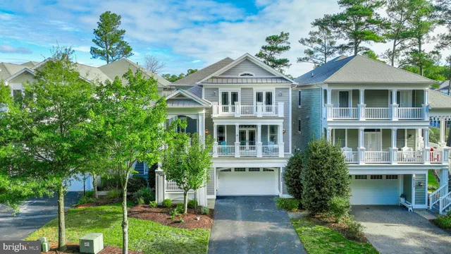 an aerial view of multiple house