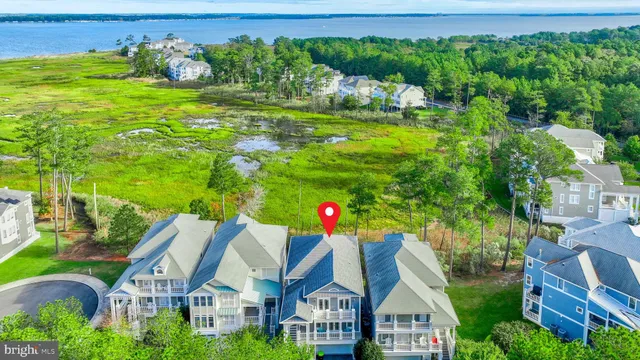 a view of an ocean from a yard