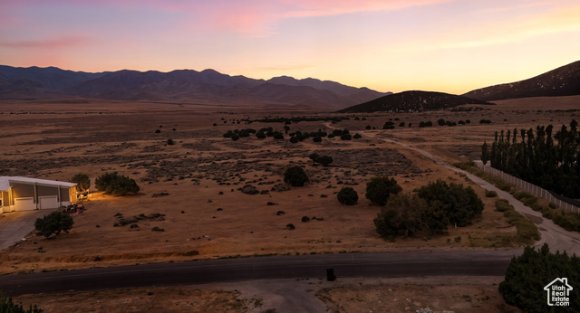Mountain view with rural landscape