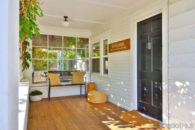 a view of an outdoor space with seating area
