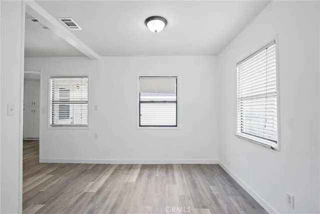 an empty room with a window