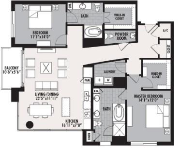 7775 Firefall Way, Unit 2700 Dallas, TX 75230 - Photo 23 of 23 a black and white photo of a living room