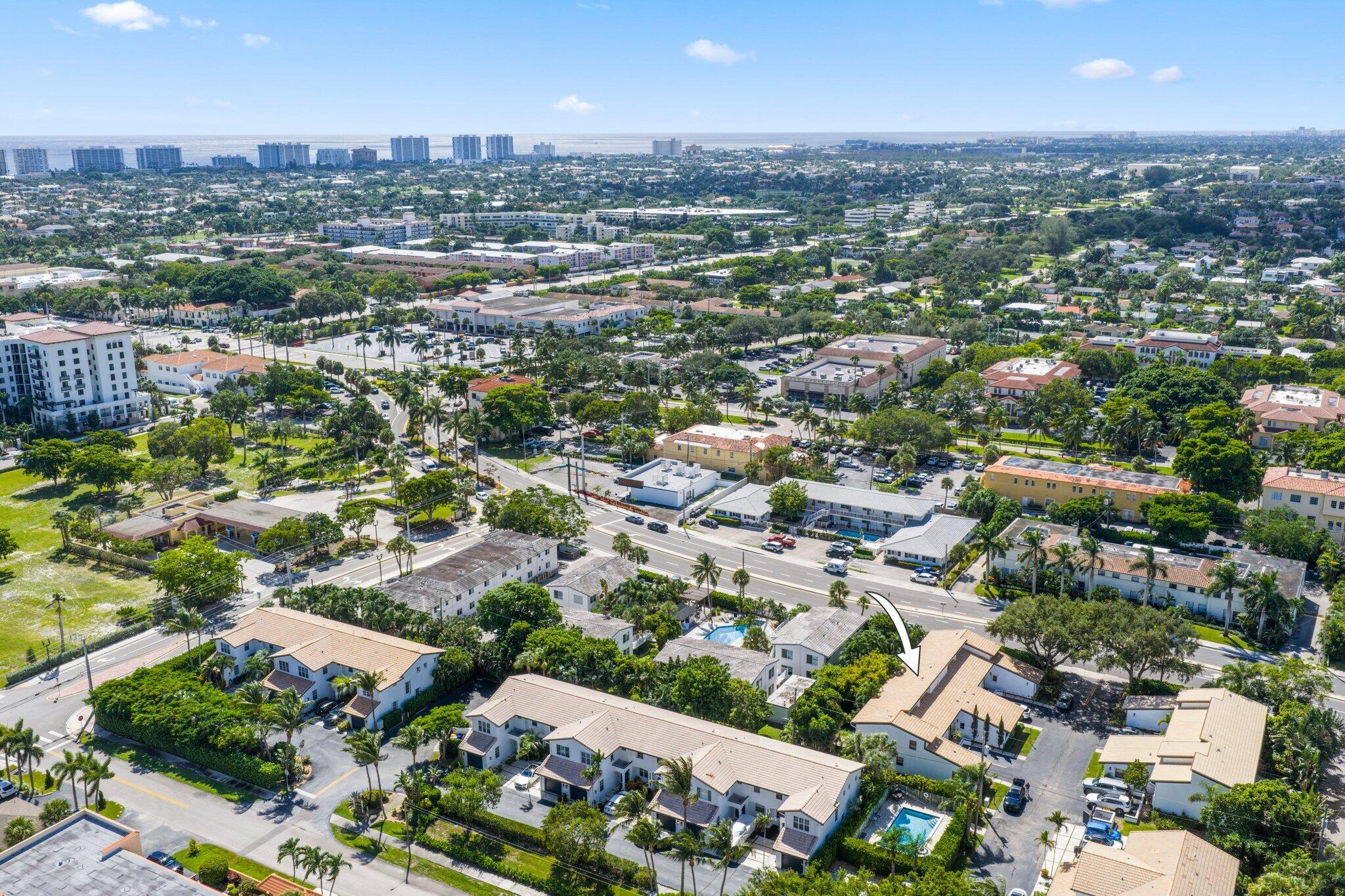 361 West Camino Real, Unit 9 Boca Raton, FL 33432 - Photo 34 of 37 an aerial view of a city