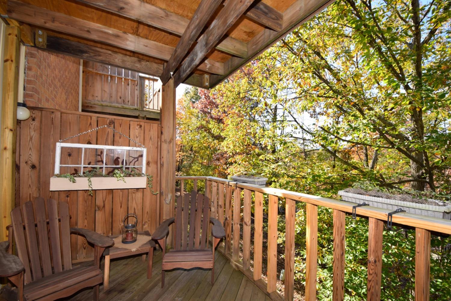 3323 Forest Ridge Road Roanoke, VA 24018 - Photo 21 of 23 a view of a balcony with wooden fence and floor