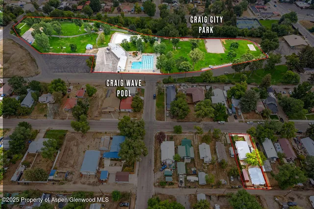 an aerial view of multiple house