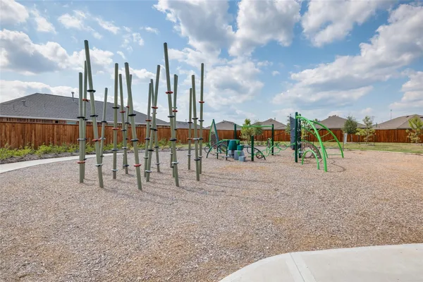 a view of a park with benches