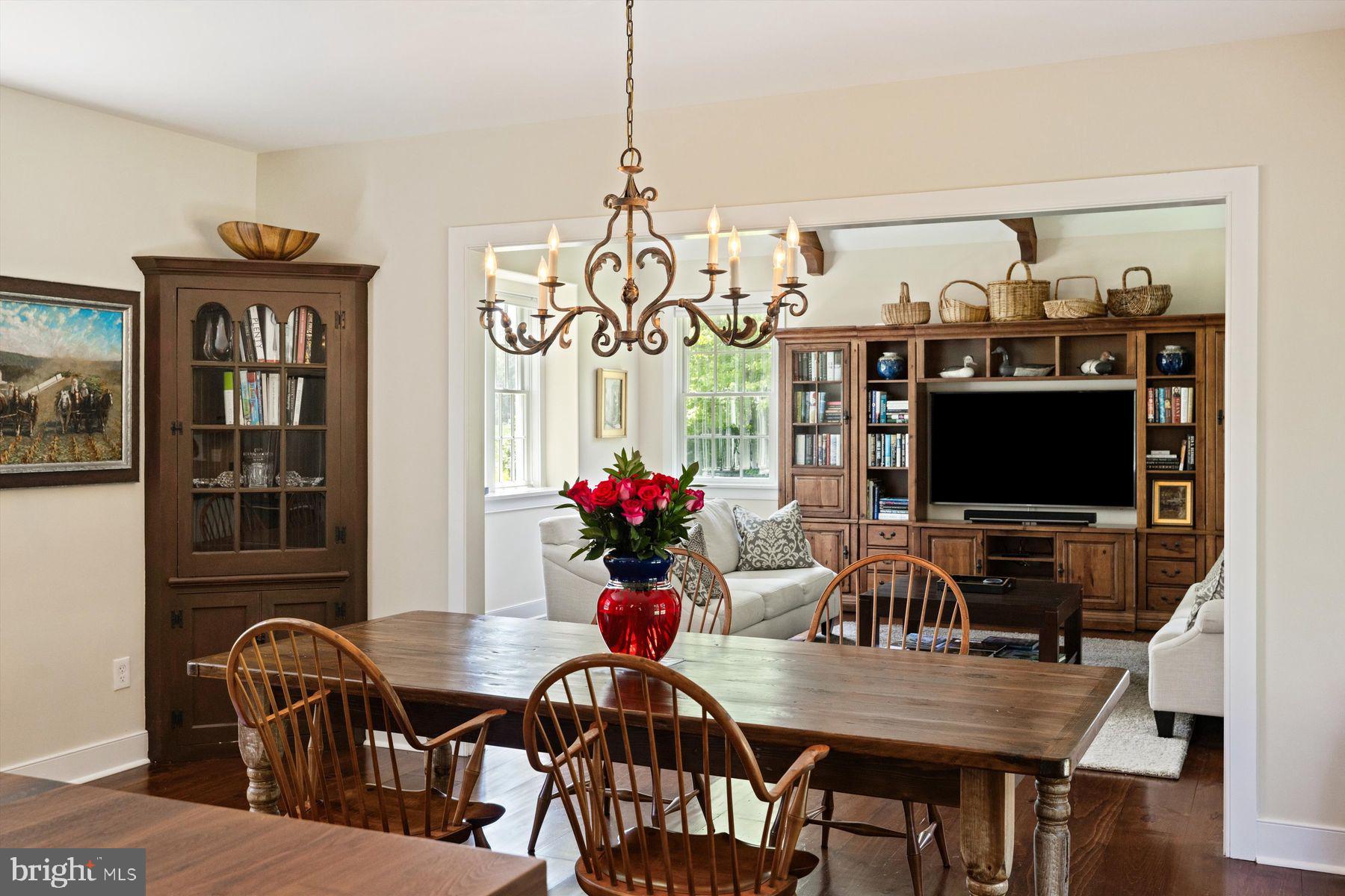 3087 Creamery Road New Hope, PA 18938 - Photo 21 of 68 a view of a dining room with furniture and wooden floor