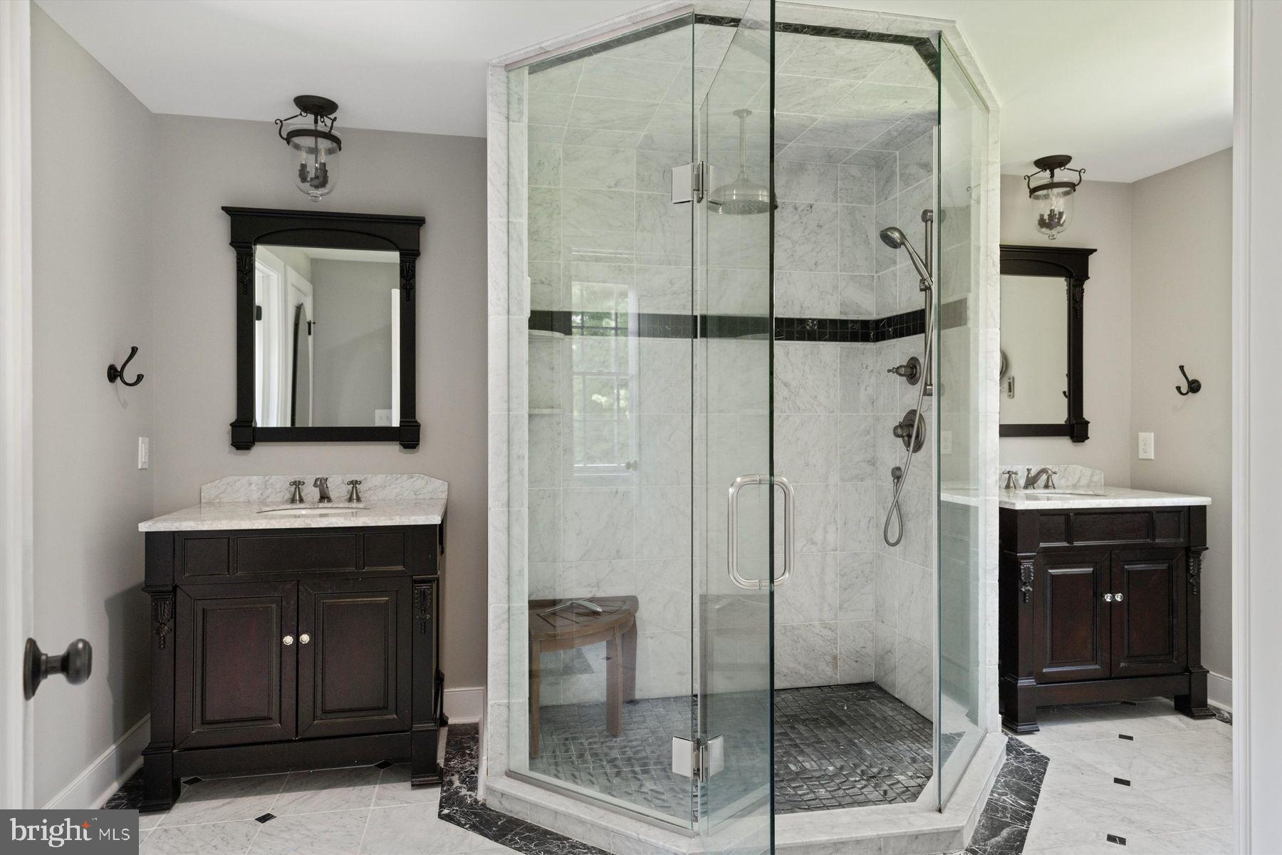 3087 Creamery Road New Hope, PA 18938 - Photo 55 of 68 a bathroom with a shower sink and mirror