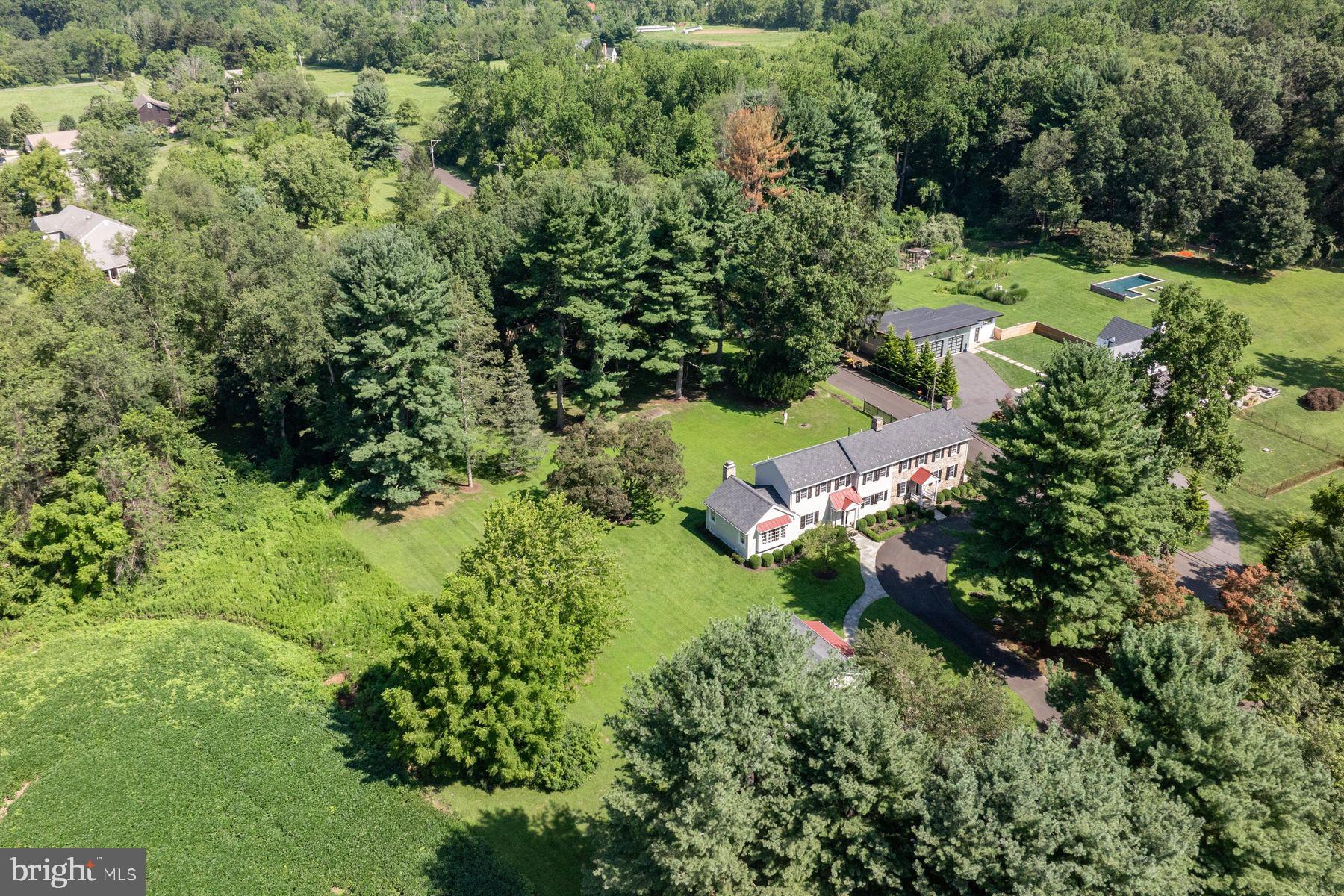 3087 Creamery Road New Hope, PA 18938 - Photo 65 of 68 an aerial view of a house with a yard