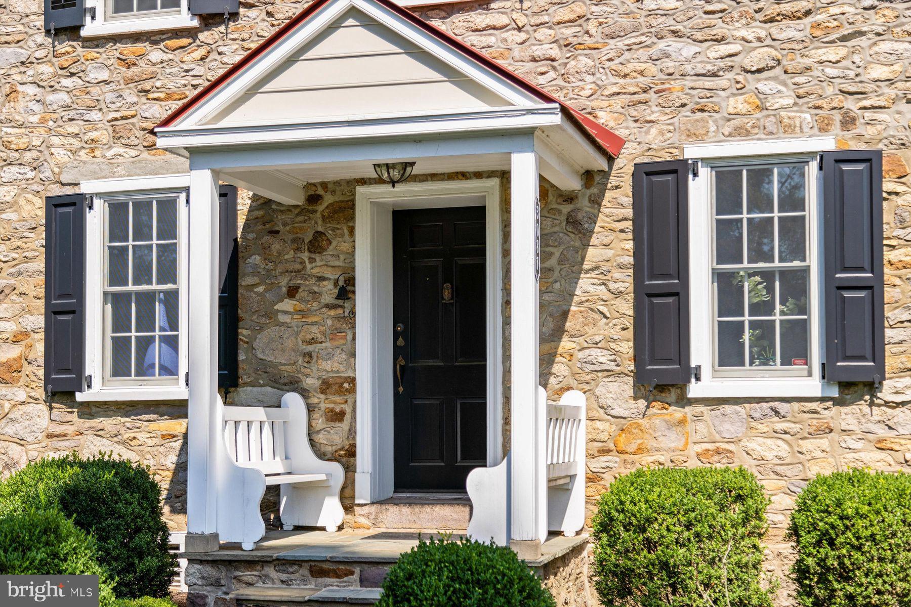 3087 Creamery Road New Hope, PA 18938 - Photo 7 of 68 front view of a brick house with a large window