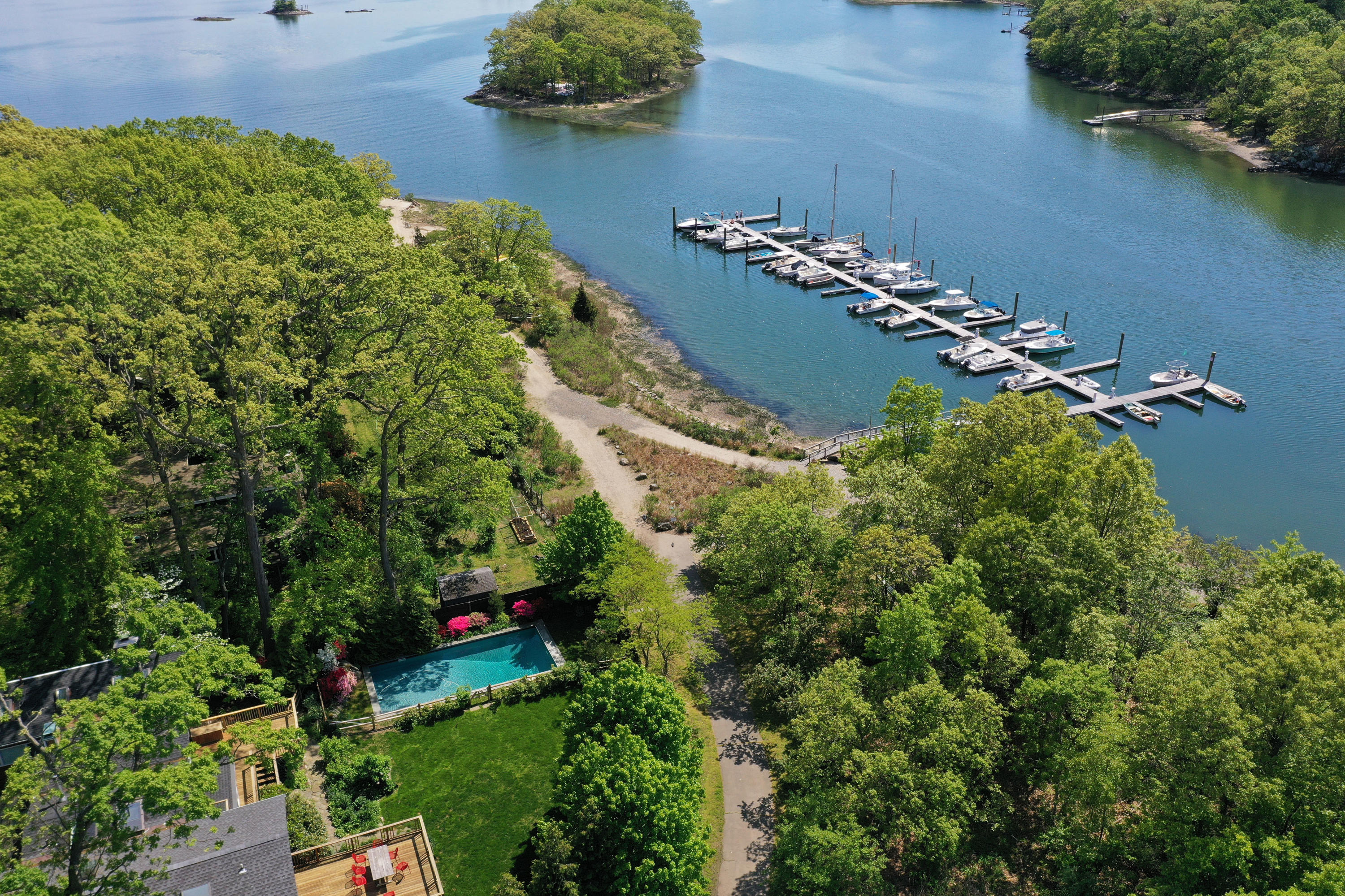 8 Outer Road Norwalk, CT 06854 - Photo 2 of 39 an aerial view of a house