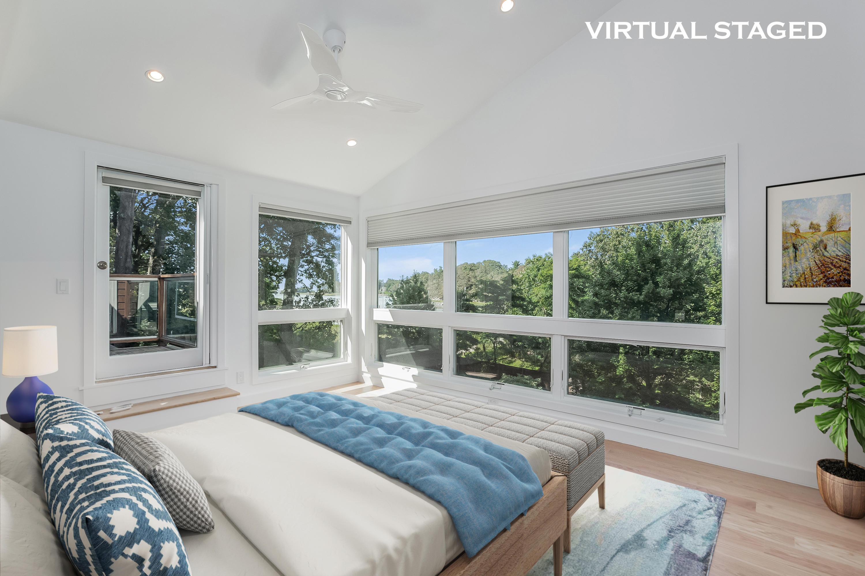 8 Outer Road Norwalk, CT 06854 - Photo 23 of 39 a bedroom with a large bed and a large window