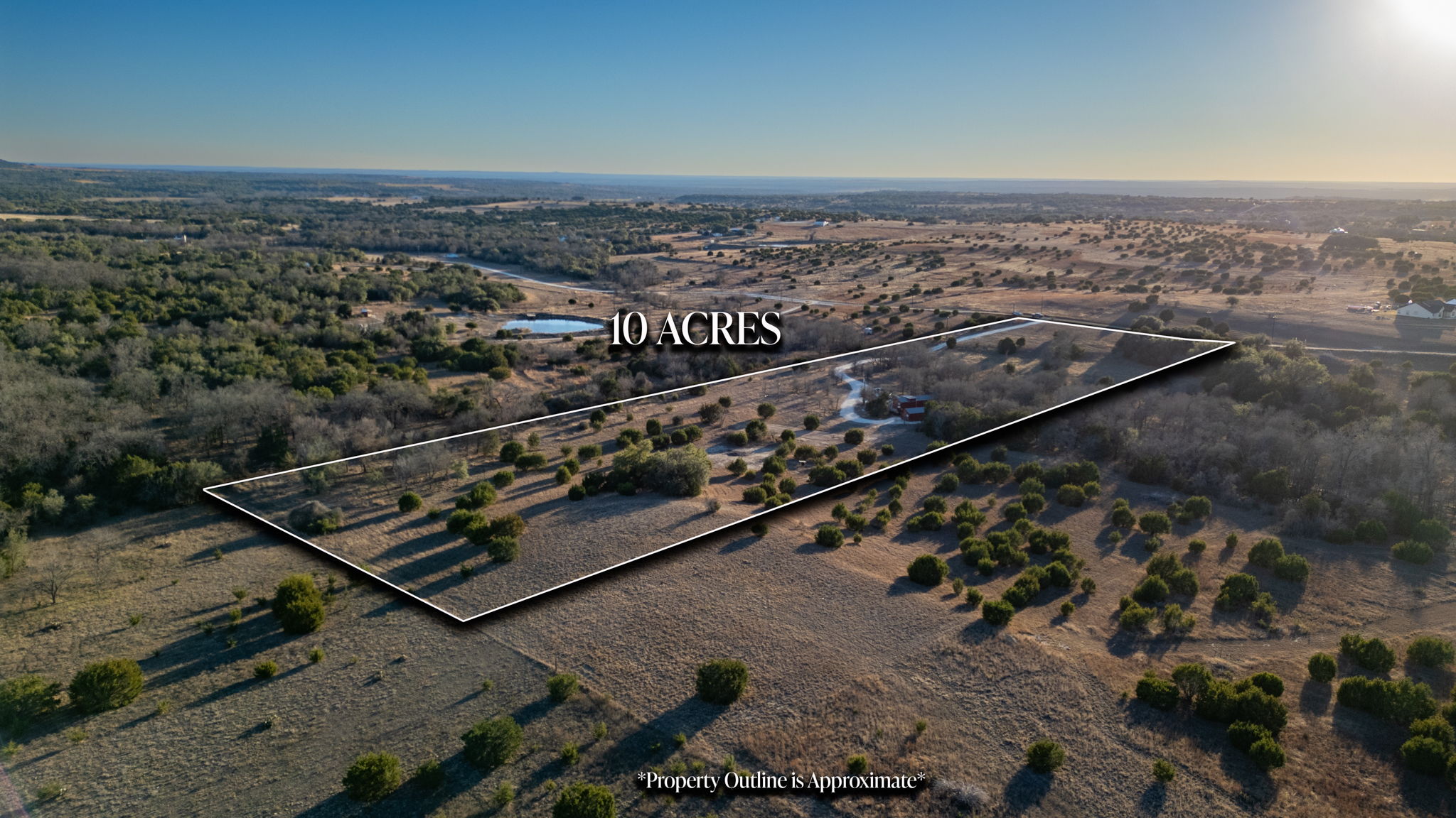 13510 County Road 3642 Kempner, TX 76539 - Photo 3 of 38 Aerial view of sparsely populated area featuring property boundaries highlighted