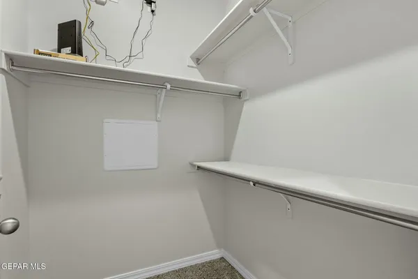 a close view of closet