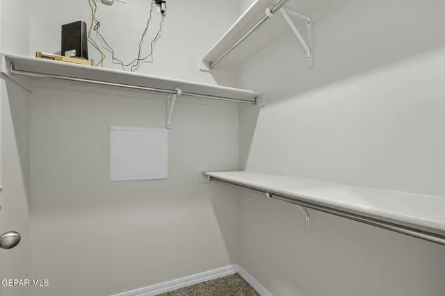 a close view of closet