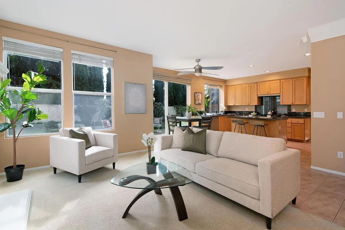 4951 Riding Ridge Road San Diego, CA 92130 - Photo 10 of 32 a living room with furniture and a large window