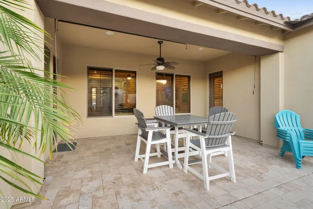 an aerial view of multiple houses with outdoor space