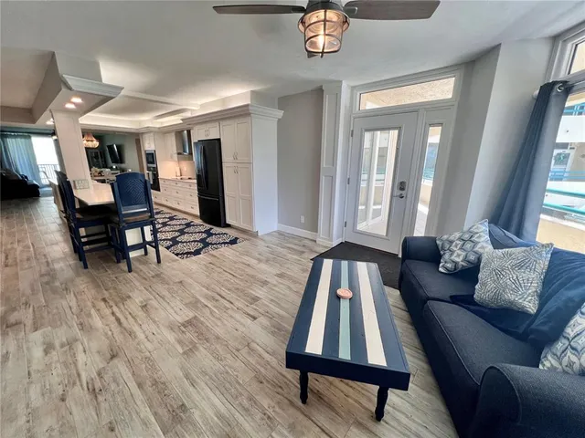 a living room with furniture and a couch