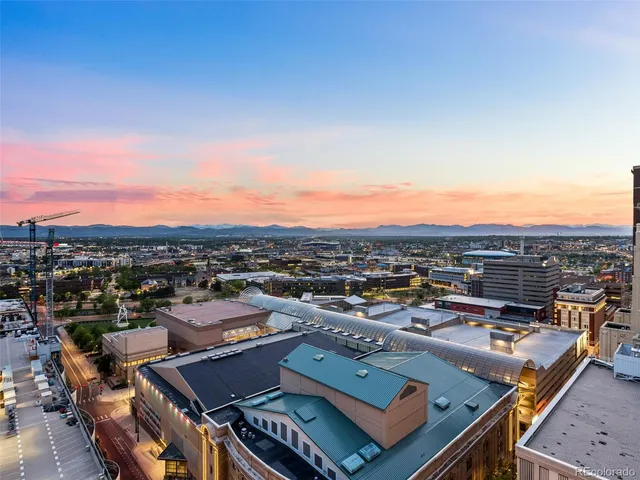 an aerial view of a city