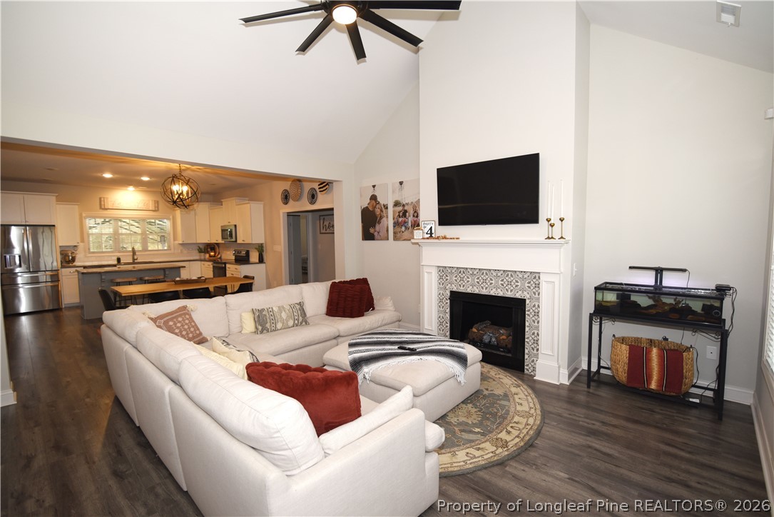 1843 Meadow Road Lumberton, NC 28358 - Photo 5 of 35 a living room with furniture and a fireplace