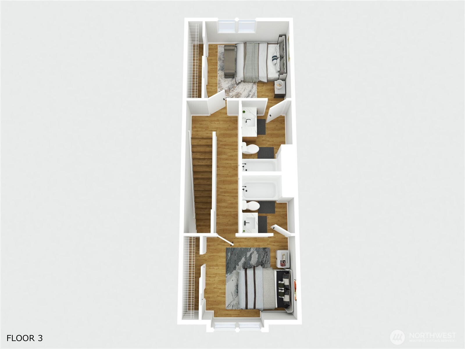 312 118th Street South, Unit 4 Tacoma, WA 98444 - Photo 5 of 37 a balcony with a bench