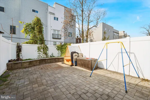 a view of outdoor space with seating