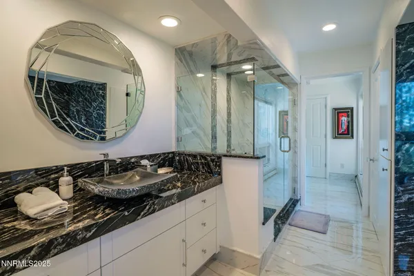 a roof deck with furniture