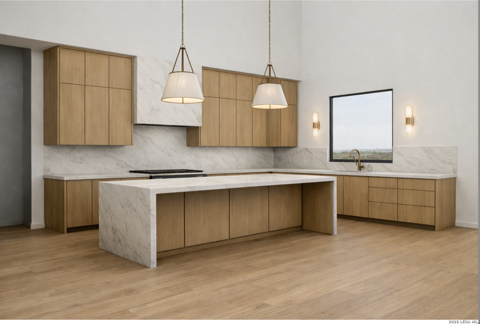 771 Early Rdg Road Bulverde, TX 78163 - Photo 15 of 26 a kitchen with stainless steel appliances granite countertop a sink a stove and a wooden floors