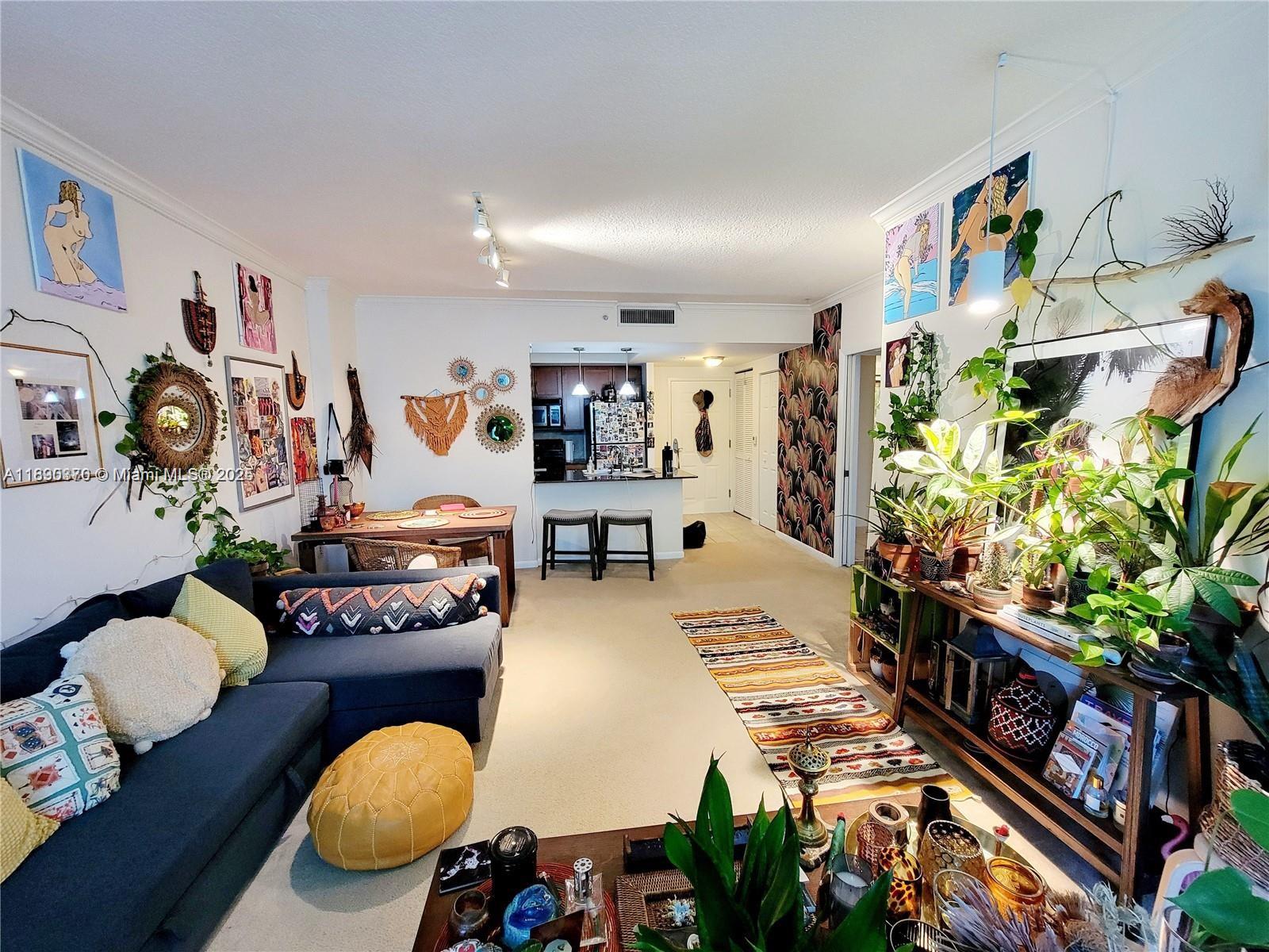 2000 North Bayshore Drive, Unit 226 Miami, FL 33137 - Photo 5 of 15 a living room filled with furniture and a potted plant