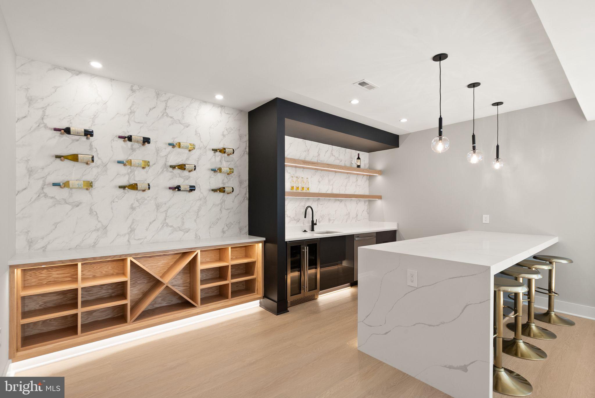 6329 Halsey Road McLean, VA 22101 - Photo 69 of 94 Sleek modern bar with elegant finishes.